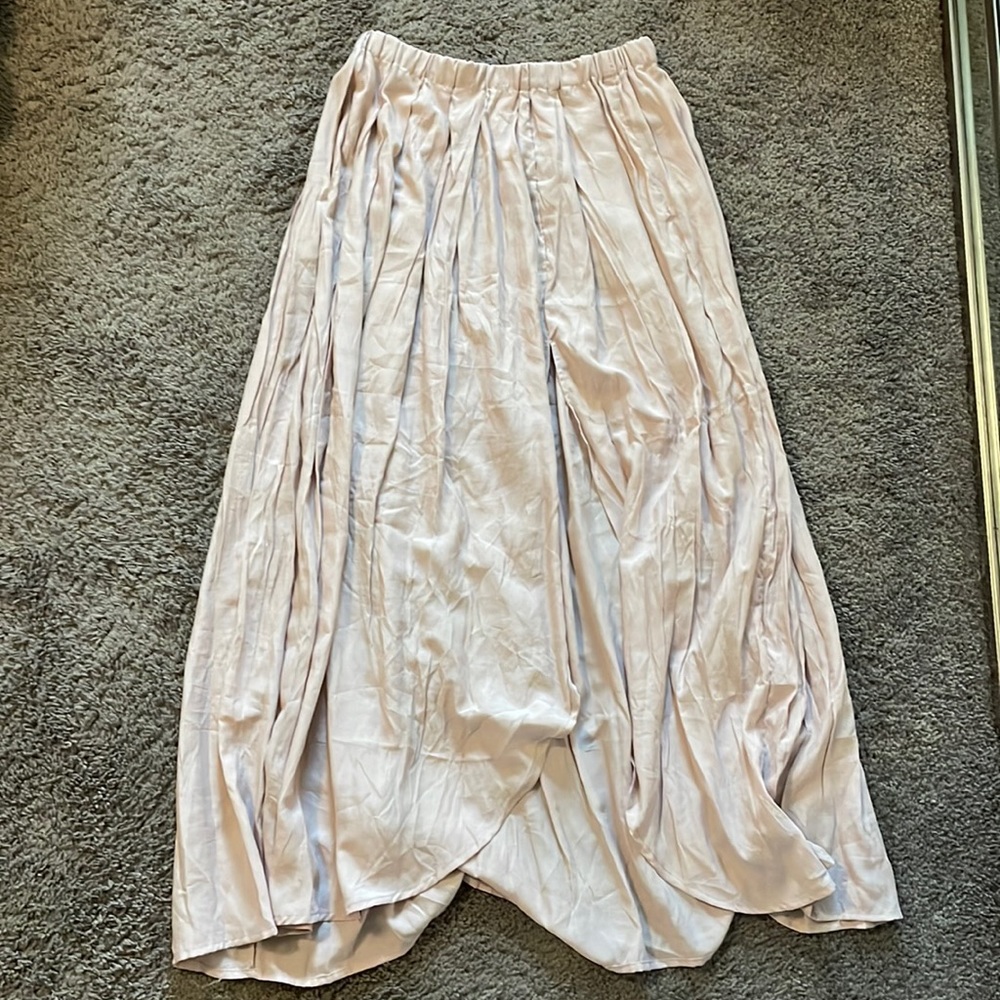 Lulus Blush Pleated Maxi Skirt